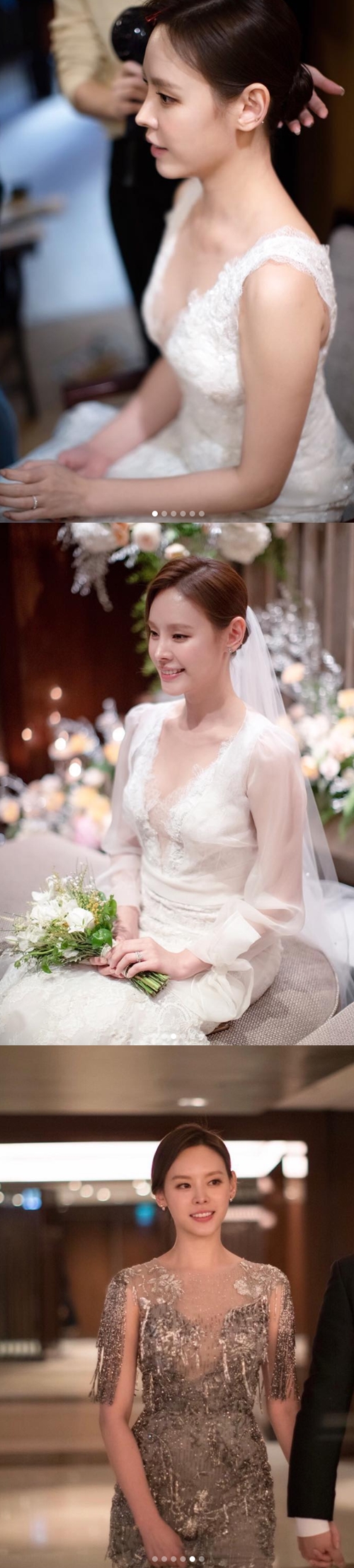 "잊을 수 없는 그 날" 구재이, 순백의 웨딩드레스 자태 공개[★SNS]