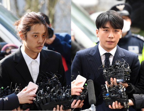 '카톡방 파문' 정준영·승리, 고개는 숙였지만 말은 아꼈다[SS현장]