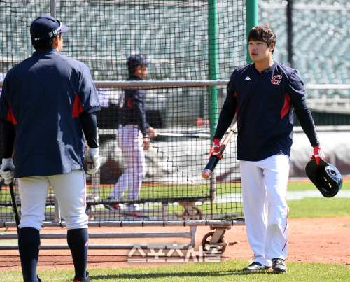 [포토] 민병헌 '감 좋아요'