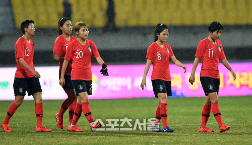 [포토]여자 축구대표팀, 아이슬란드와의 2차 평가전 1-1 무승부