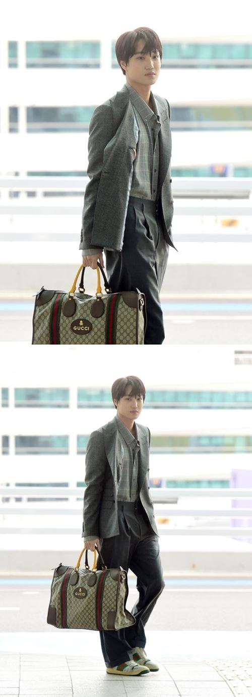 '인간 구찌' 엑소 카이, 공항도 런웨이로 만드는 '독보적 아우라'