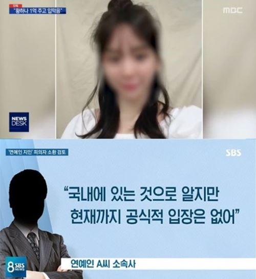 '황하나 마약' 연예인 A 씨 소속사 "국내에 있다…공식 입장 無"