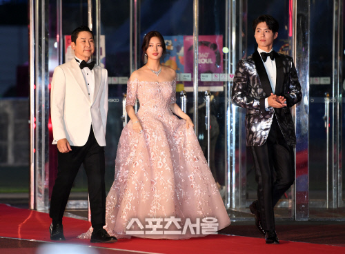 [포토]백상예술대상 MC 맡은 신동엽-수지-박보검