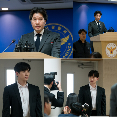 '자백' 이준호X유재명, '이준호父 재심' 기자회견 최후의 결전 출사표 '관심집중'