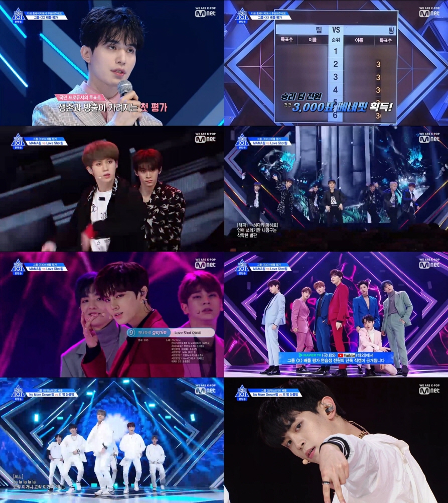 '프로듀스X101' 센터 김우석, 존재감 과시...3주차 순위 1위 김요한 굳건