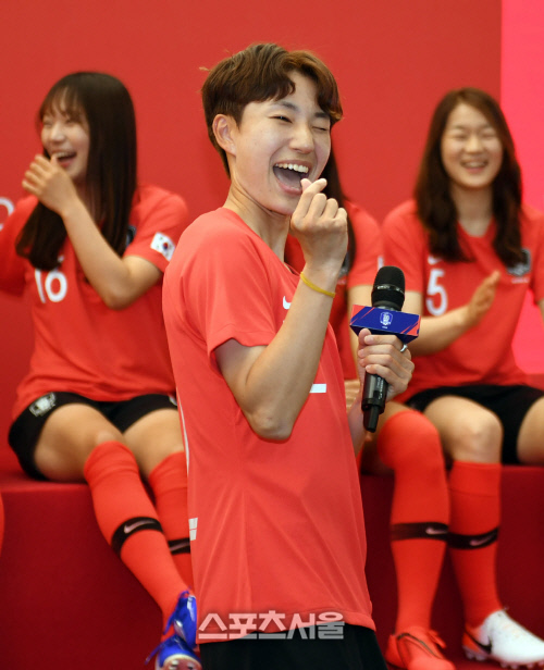 강유미, 미리 보는 골세리머니 [포토]