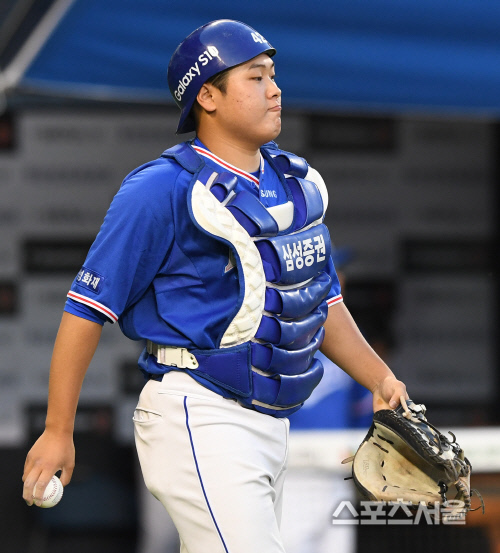 [포토] 삼성 김도환, 오늘은...내가 선발 포수!