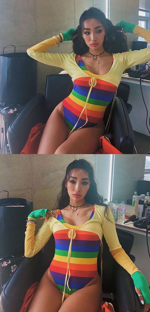 문가비, 원피스 수영복만 입어도 섹시미 폭발…'볼륨 몸매' 눈길