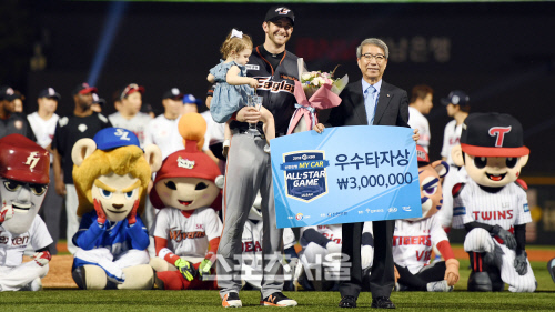 [포토] 호잉, 올스타전 우수타자!