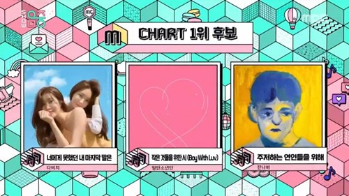 '쇼! 음악중심' 다비치x방탄소년단x잔나비, 차트 1위 후보