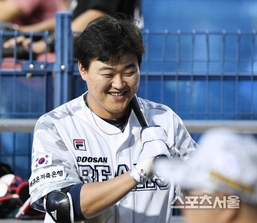 [포토] 두산 오재일, 오늘...타격감 좋아요~