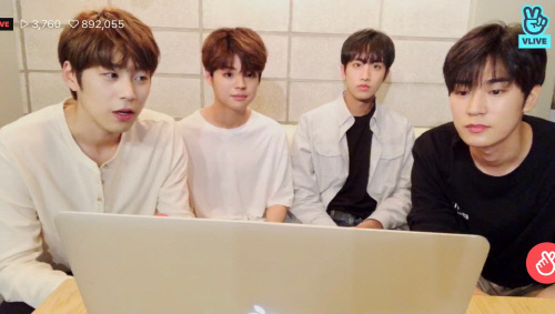 지진석, 크나큰과 고민상담 브이라이브 '168만 좋아요'