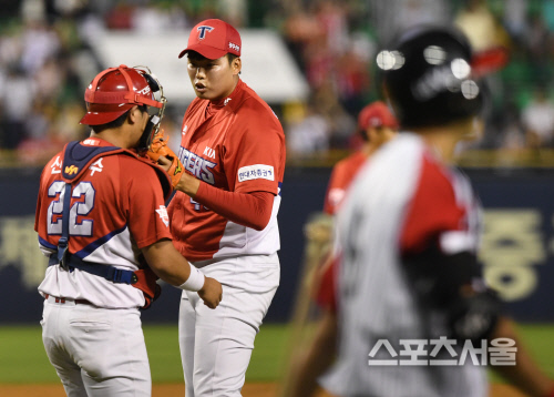 [포토] KIA 양승철, 7-0 대승에 마침표!