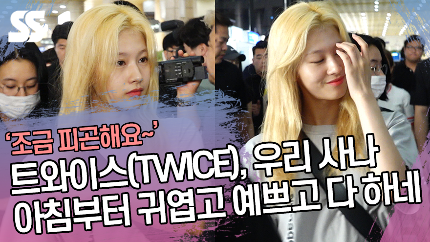 트와이스(TWICE), 우리 사나 아침부터 귀엽고 예쁘고 다 하네 (김포공항) [SS쇼캠]