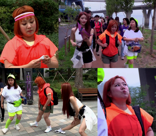 '나 혼자 산다' 박나래, 공복 걷기 도전…격렬 만보기 경쟁