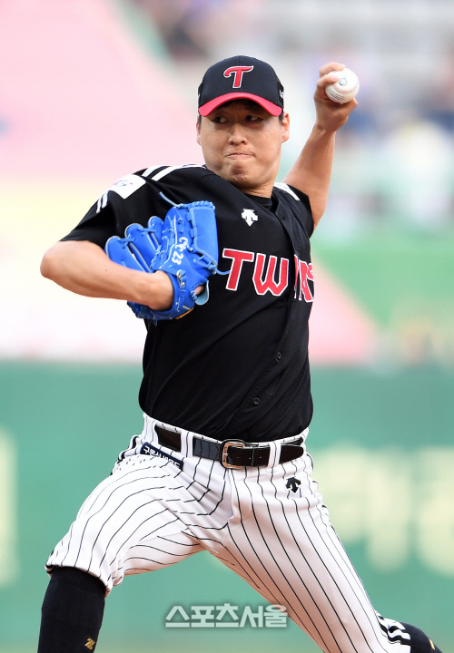  LG 차우찬 100승 달성 "기복 줄이는 게 관건, 페이스 좋아지는 중"