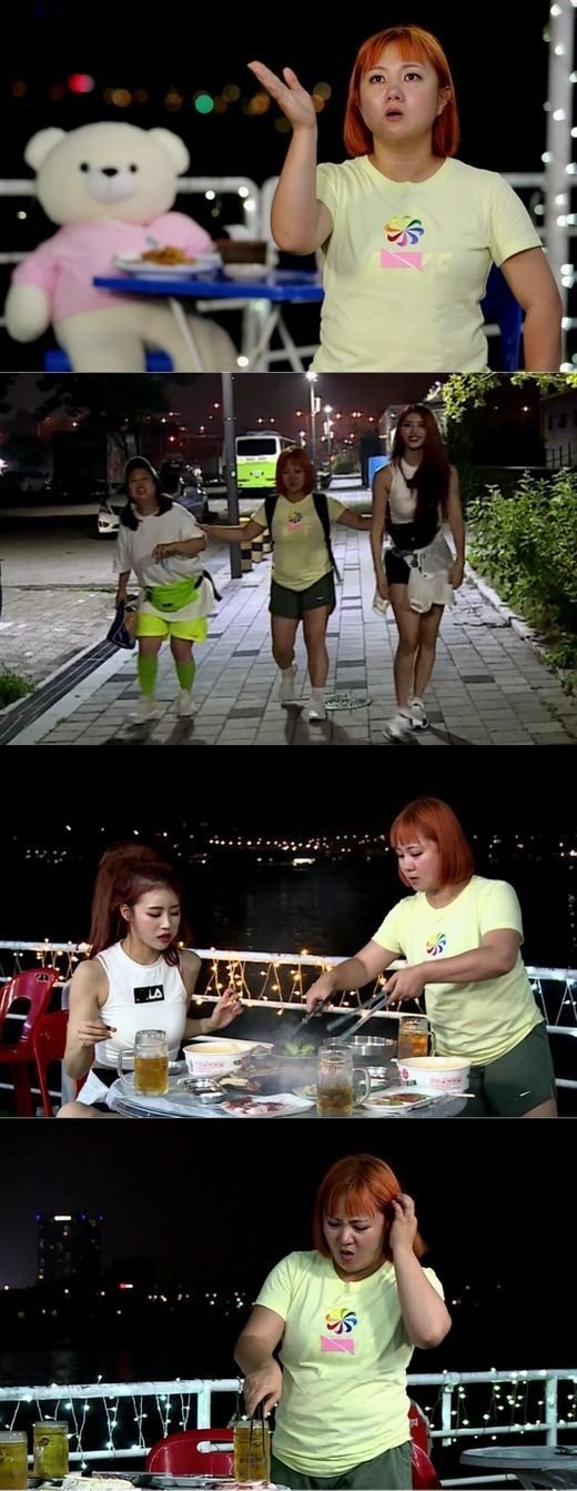 '나 혼자 산다' 박나래, 홍현희X러블리즈 미주와 한강 '먹부림 파티'