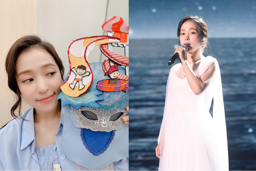 홍자, MBC '복면가왕' 출연 인증샷 공개 '눈길'