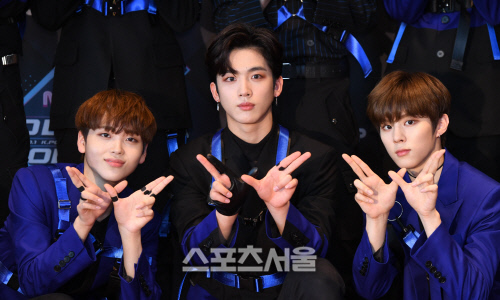 [포토] 송형준-김요한-김우석, X1 외모 센터