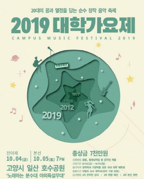 2019 대학가요제, 4일 전야제 개최…2AM 이창민 프로듀서 맡아