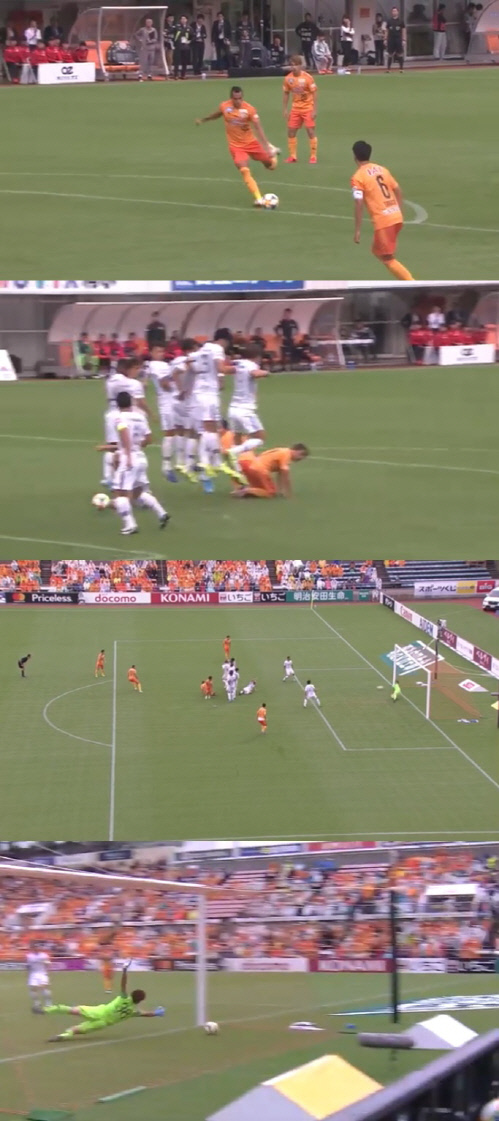 西 외신도 주목한 일본 J리그의 파넨카 프리킥[영상]