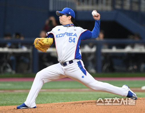 [포토] 양현종, 평가전 2이닝 무실점의 역투!