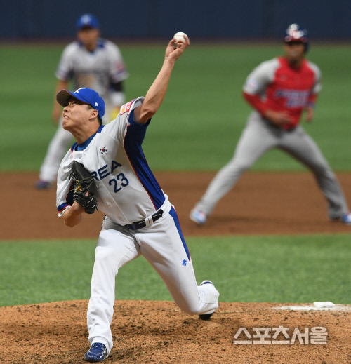 [포토] 차우찬, 평가전 2이닝 무실점!