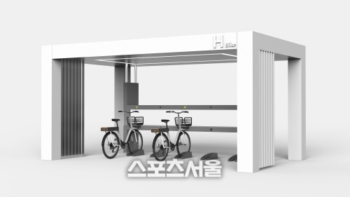 현대건설, 아파트 단지 달리는 공유형 전기자전거 ‘H 바이크’ 개발