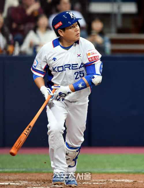 [포토] 양의지 '힘이 모자라'