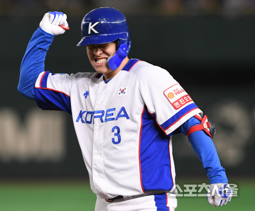 대거 7득점…김경문호 공격적 타순 변화 대성공[프리미어12]