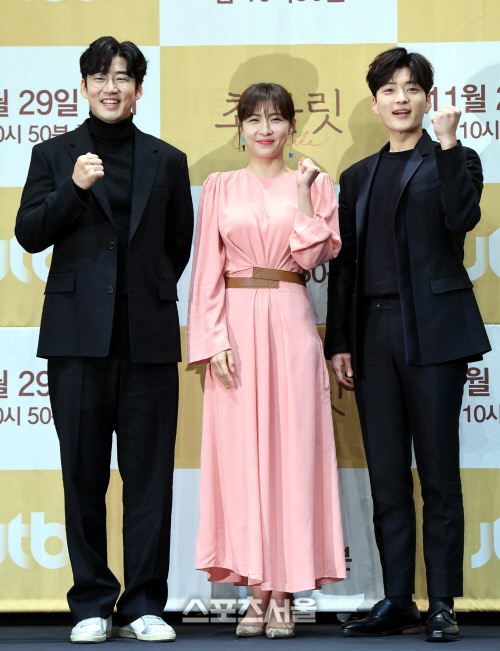 [포토] 윤계상-하지원-장승조, '초콜릿' 화이팅!