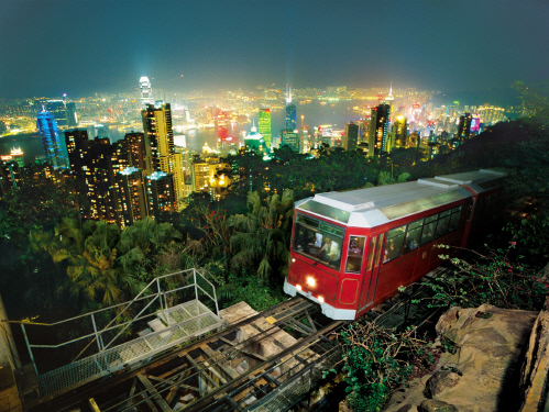 HK - Peak Tram - night view
