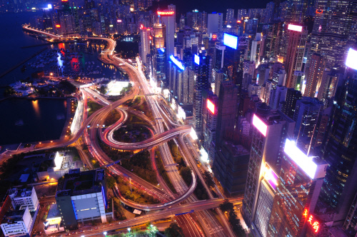 HK - Peak Tram - night view