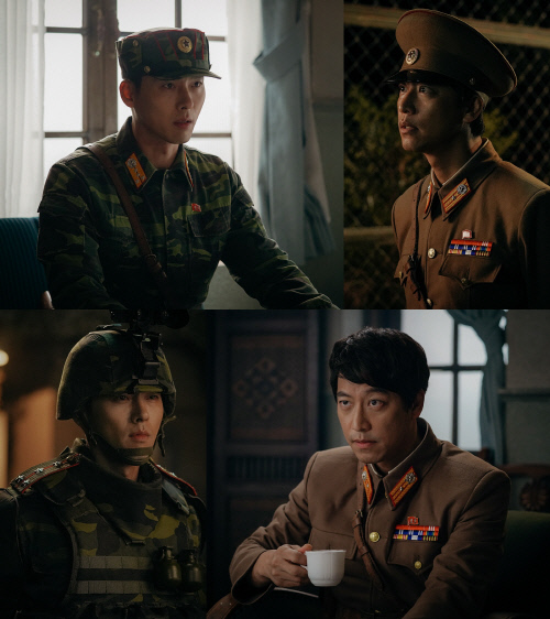 '사랑의 불시착' 현빈, 오만석과 대립...날카로운 눈빛 교환