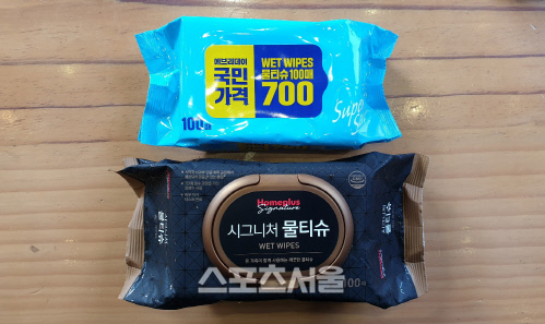 가격이냐 품질이냐… 대형마트 '물티슈 대전'