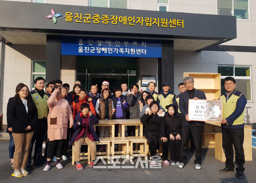 한울본부, 목공 동호회 재능 나눔 '이웃사랑 실천'