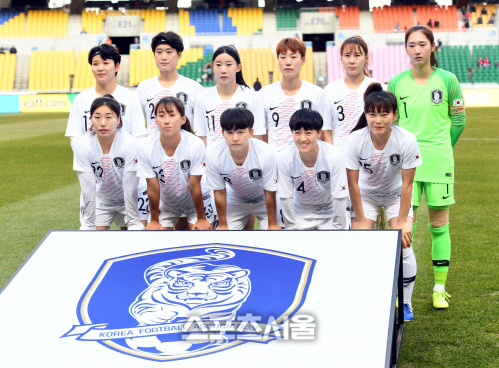 [포토]한국-대만 여자축구, 한국의 선발 선수들
