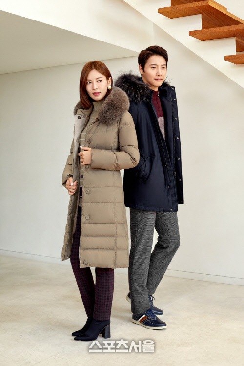 올포유 폭스퍼 롱 구스다운 코트