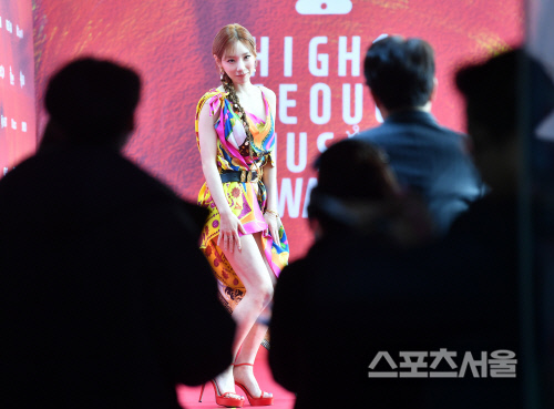 \'서울가요대상 레드카펫\' 태연 \'오늘 분위기 심상치않죠?\'[포토]