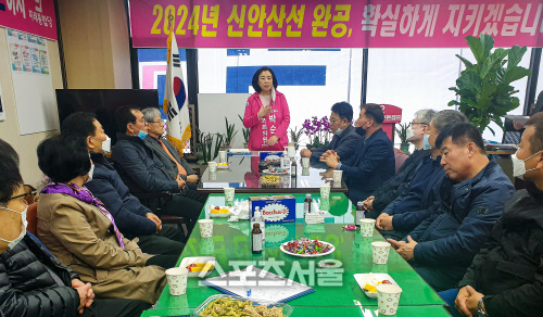 박순자 후보, 코로나 경제위기 ‘택시 운전사들과의 간담회’