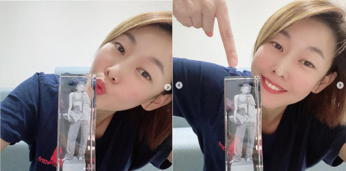 '달심' 한혜진, 우주최고 모델상 수상? 팬들이 선물한 트로피 인증[★SNS]
