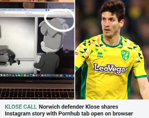 SNS 소통하다 성인 사이트 즐겨찾기까지 공유한 英 프리미어리거