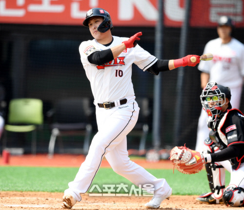 [포토] 황재균 '또 파울이야'