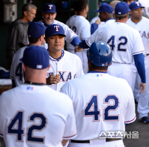 [SS포토] 추신수 \'재키 로빈슨 데이에 추신수 데이 \'