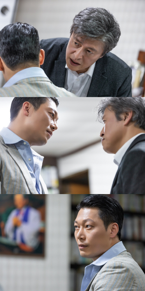 '아무도 모른다' 박훈VS권해효, 일촉즉발 대면 포착 '긴강감 폭발'