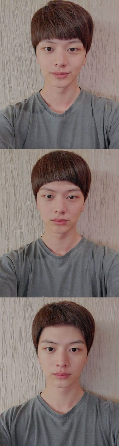 '입대 D-1' 육성재, 유쾌한 앞머리 3단 변화 "다 망했어요?"[★SNS]