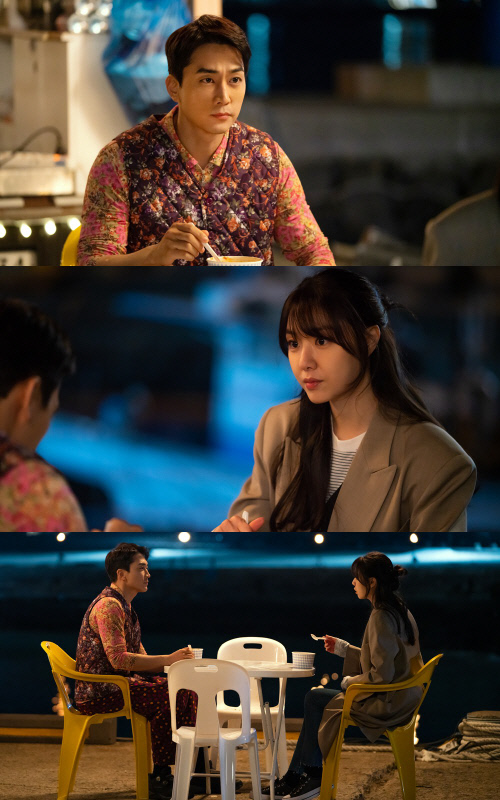 '저녁 같이 드실래요' 송승헌X서지혜, 포장마차 투샷 포착…예측불가 비주얼