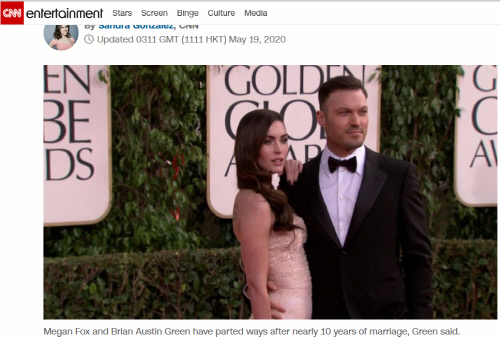 메간폭스, 브라이언과 결혼 10년 만에 파경 "외도 때문은 NO"[할리웃톡]