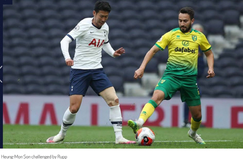 맨유전 앞둔 손흥민 평가전 출격…왼무릎 테이핑은 왜?