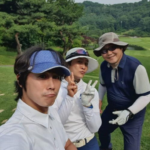 "이게 바로 발해골프" 정태우X최수종 '대조영 父子'의 골프 인증샷 [★SNS]